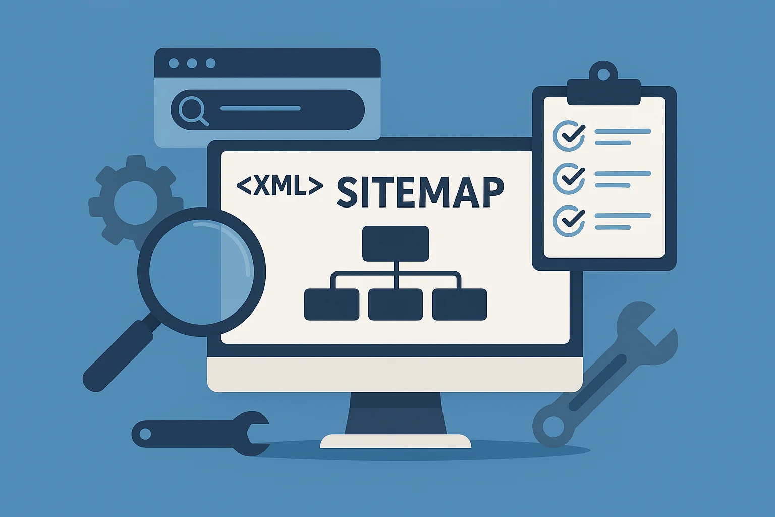 Illustration d’outils pour générer et analyser un sitemap XML